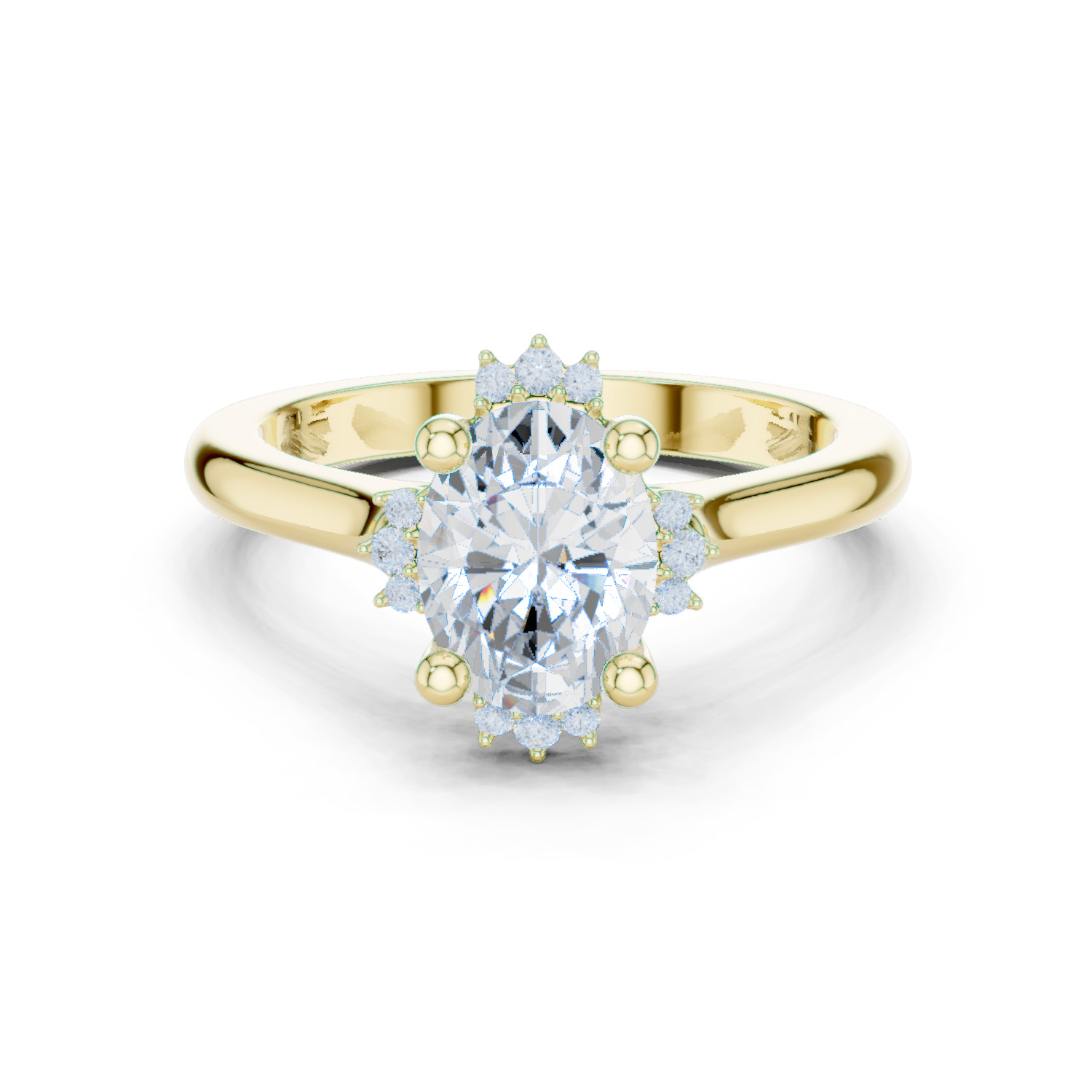 Mixed Shape Lab Grown Diamond Halo Ring