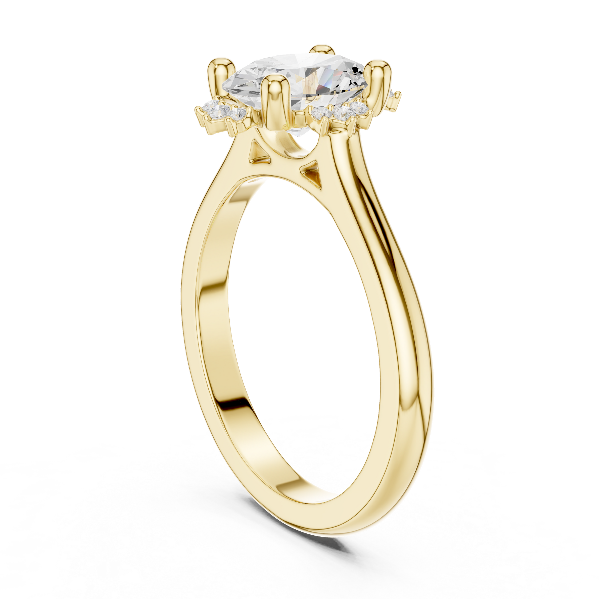 Mixed Shape Lab Grown Diamond Halo Ring