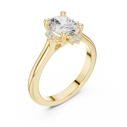 Mixed Shape Lab Grown Diamond Halo Ring