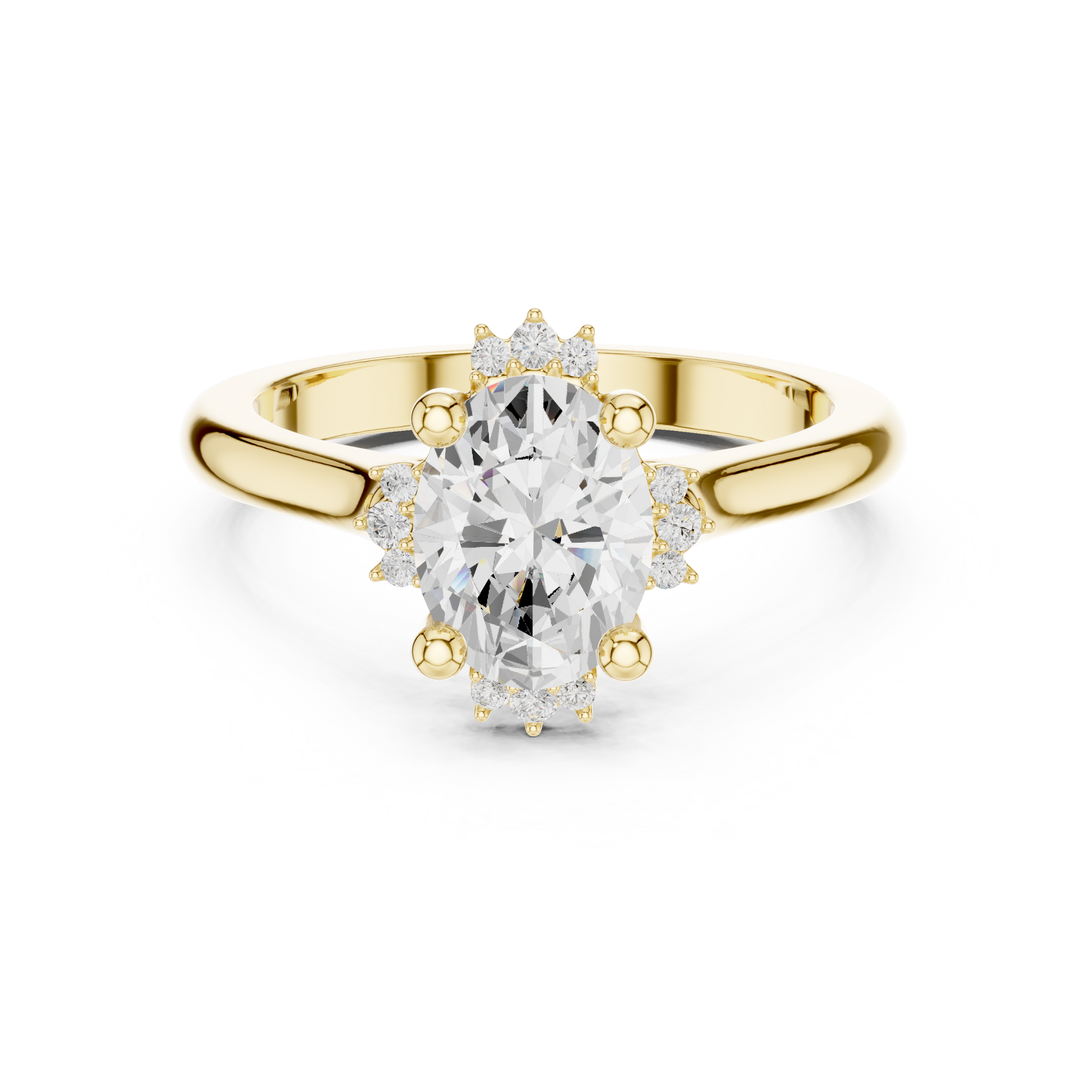 Mixed Shape Lab Grown Diamond Halo Ring