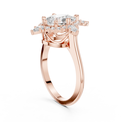 Mixed Shape Lab Grown Diamond Halo Ring