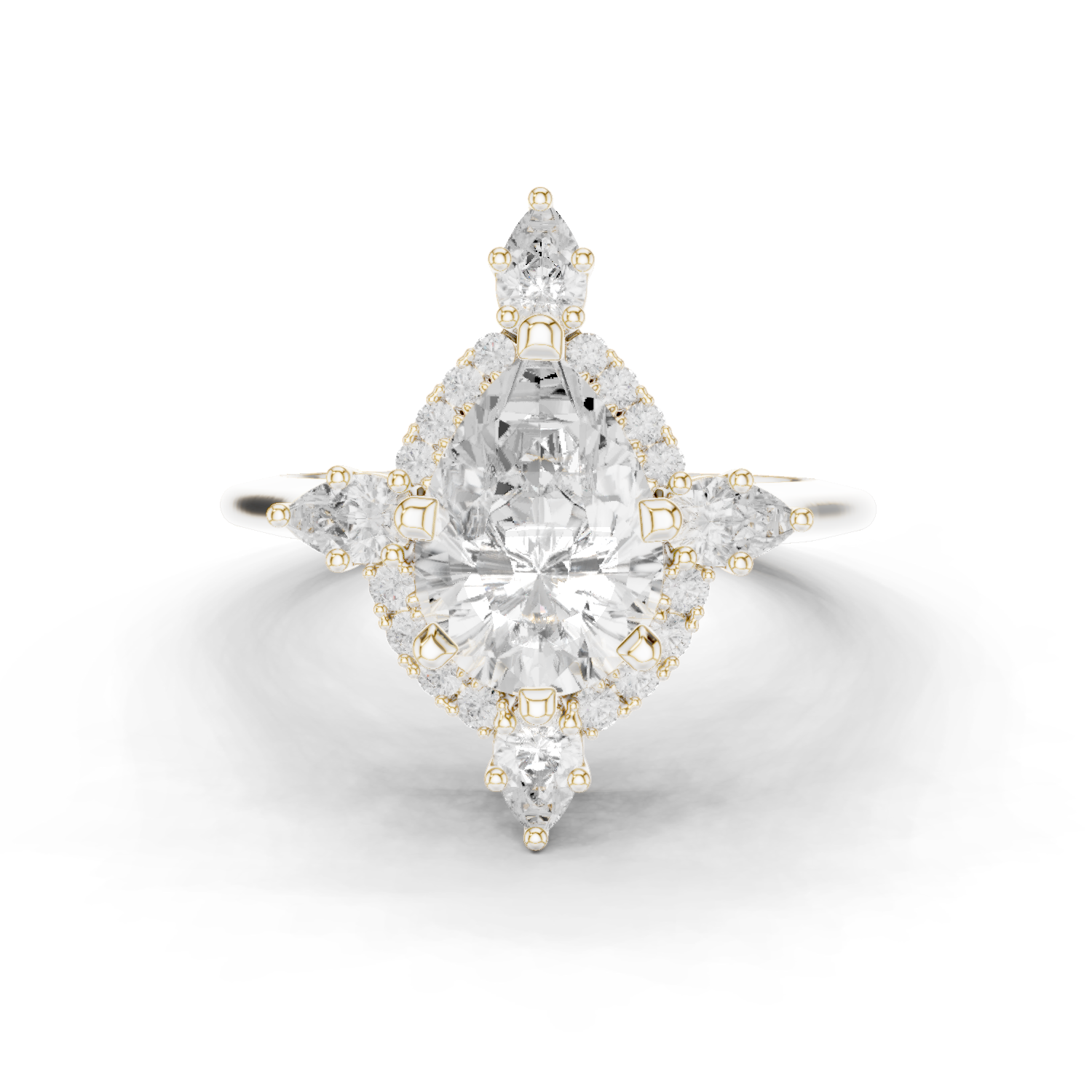 Mixed Shape Lab Grown Diamond Halo Ring