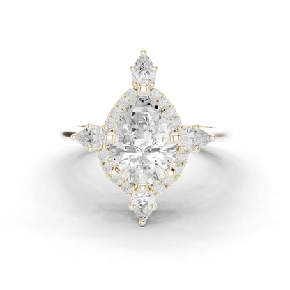 Mixed Shape Lab Grown Diamond Halo Ring