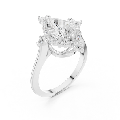 Mixed Shape Lab Grown Diamond Halo Ring