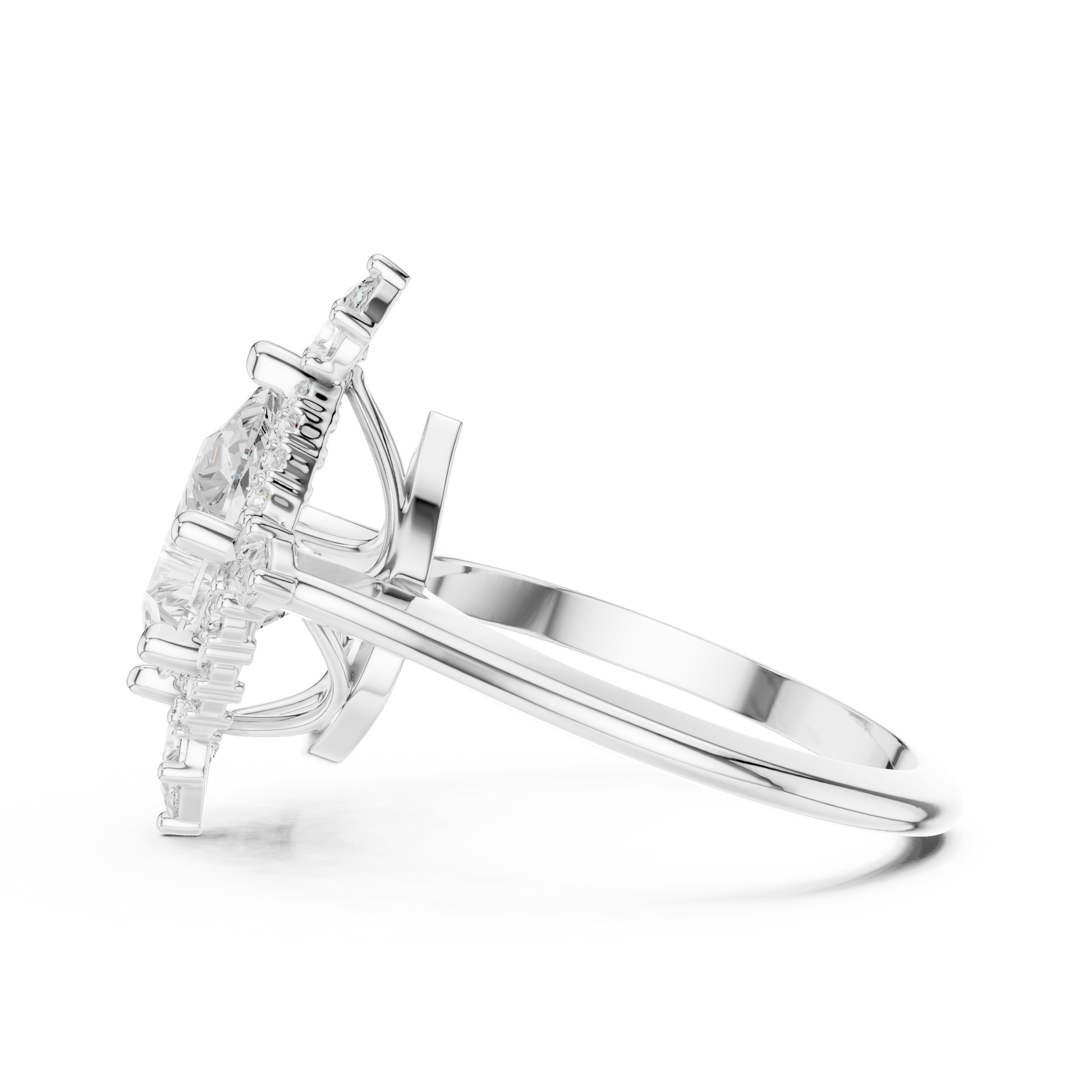 Mixed Shape Lab Grown Diamond Halo Ring
