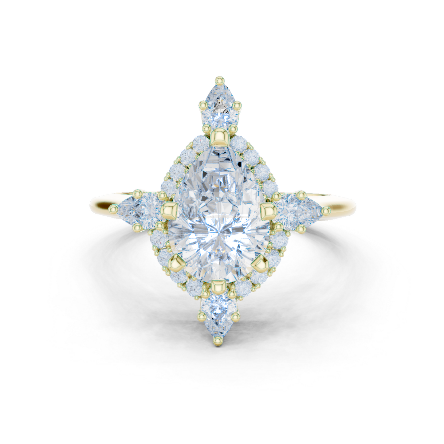 Mixed Shape Lab Grown Diamond Halo Ring