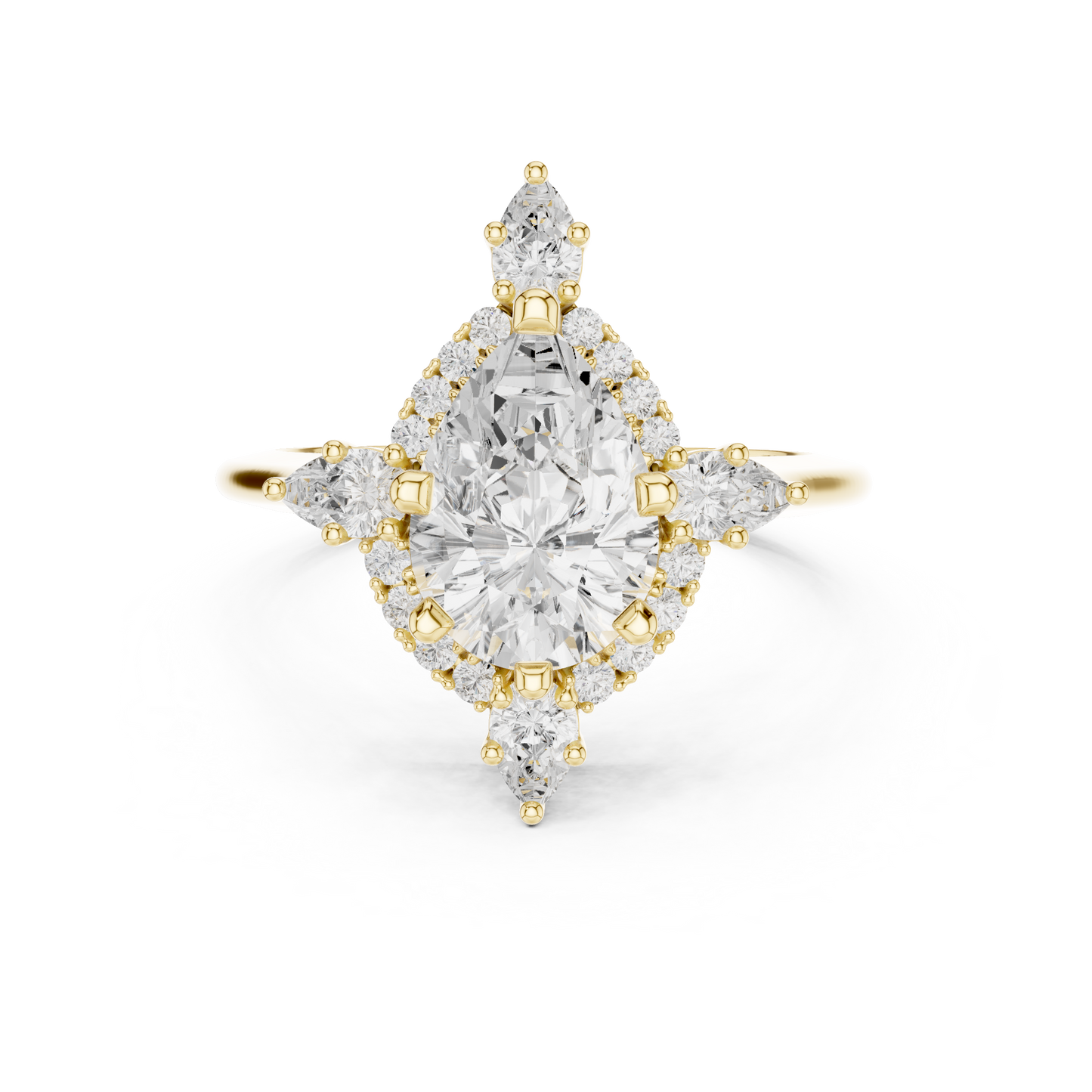 Mixed Shape Lab Grown Diamond Halo Ring