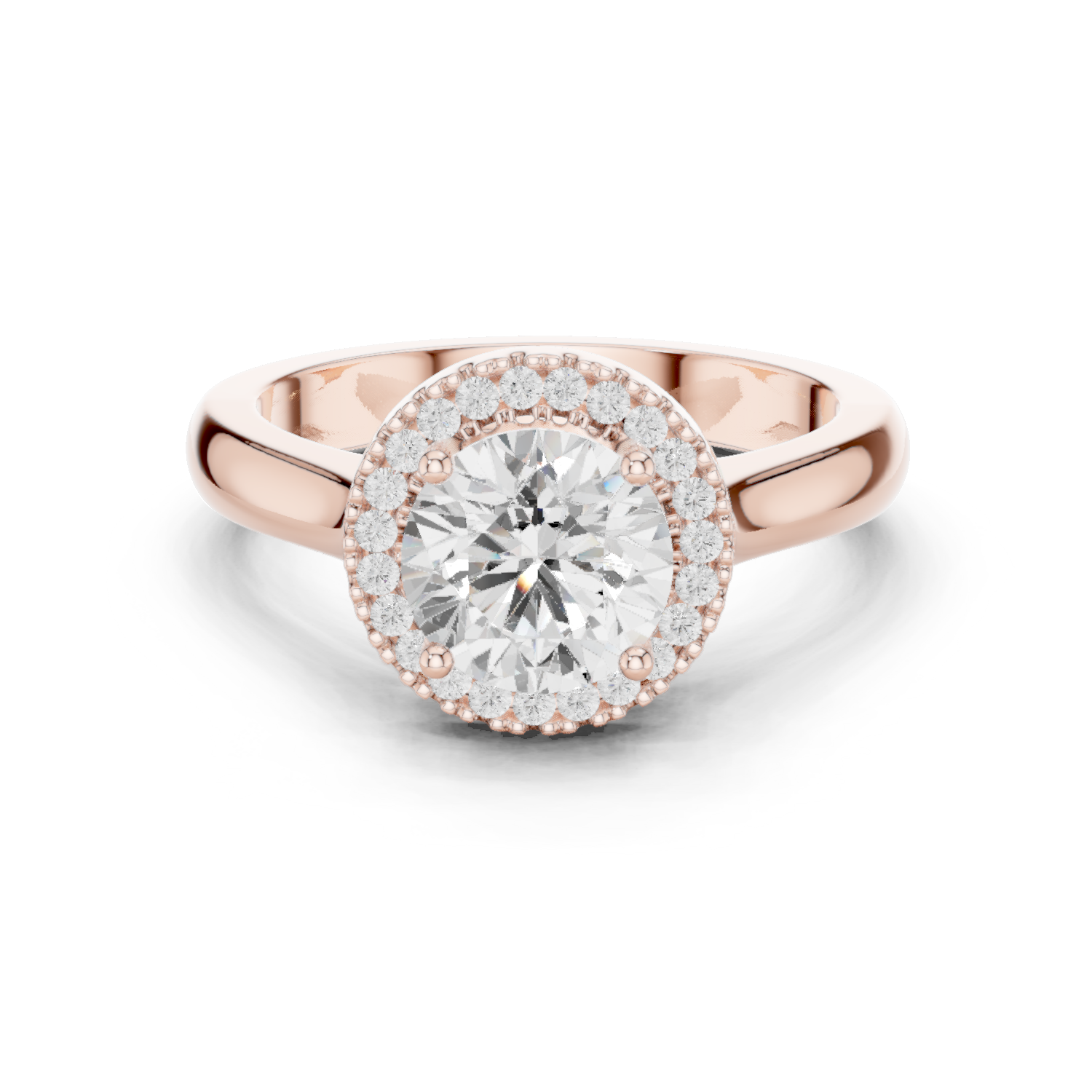Round Halo Lab Grown Diamond Ring