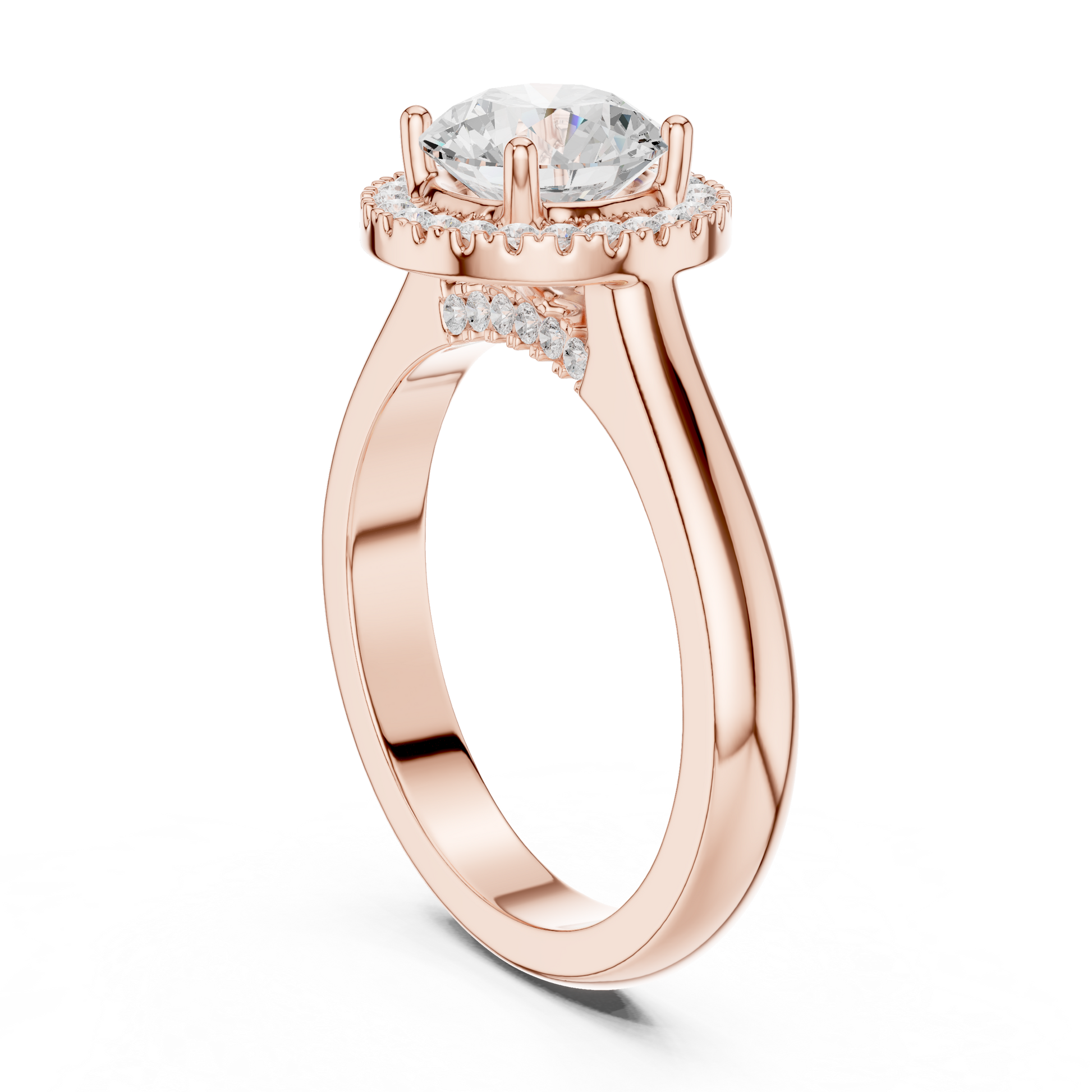 Round Halo Lab Grown Diamond Ring