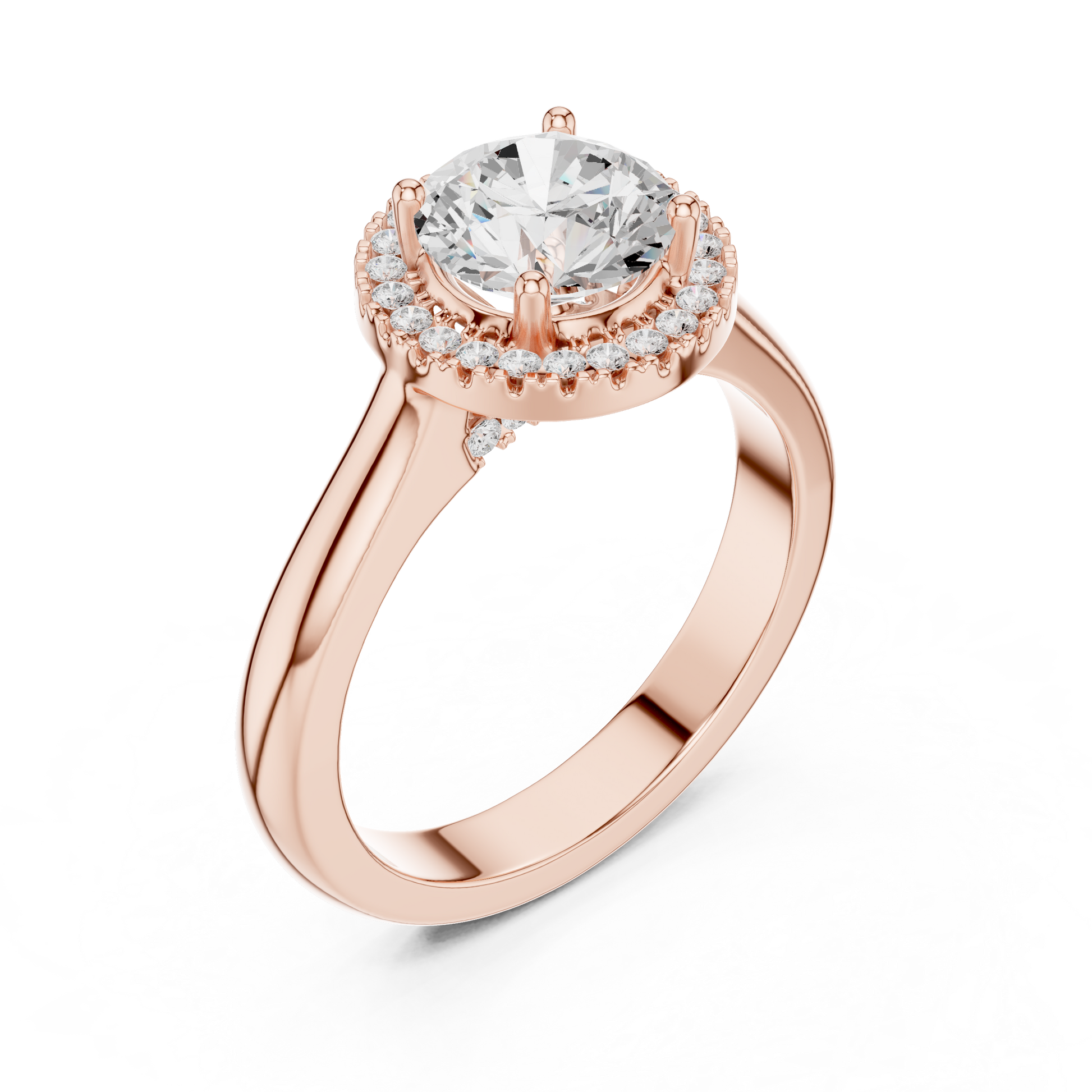 Round Halo Lab Grown Diamond Ring