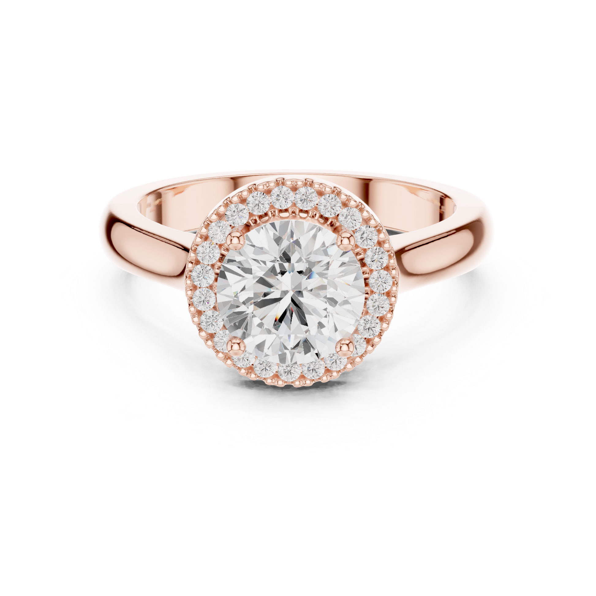 Round Halo Lab Grown Diamond Ring