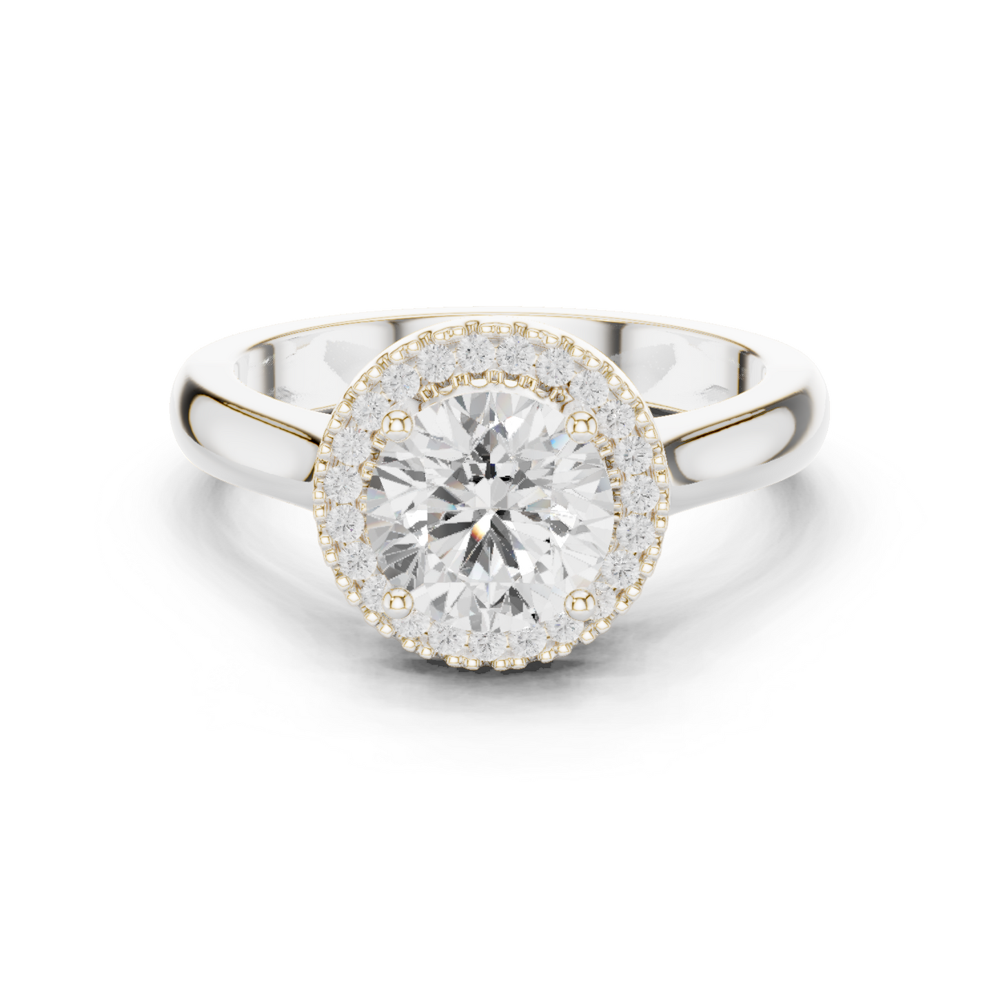 Round Halo Lab Grown Diamond Ring