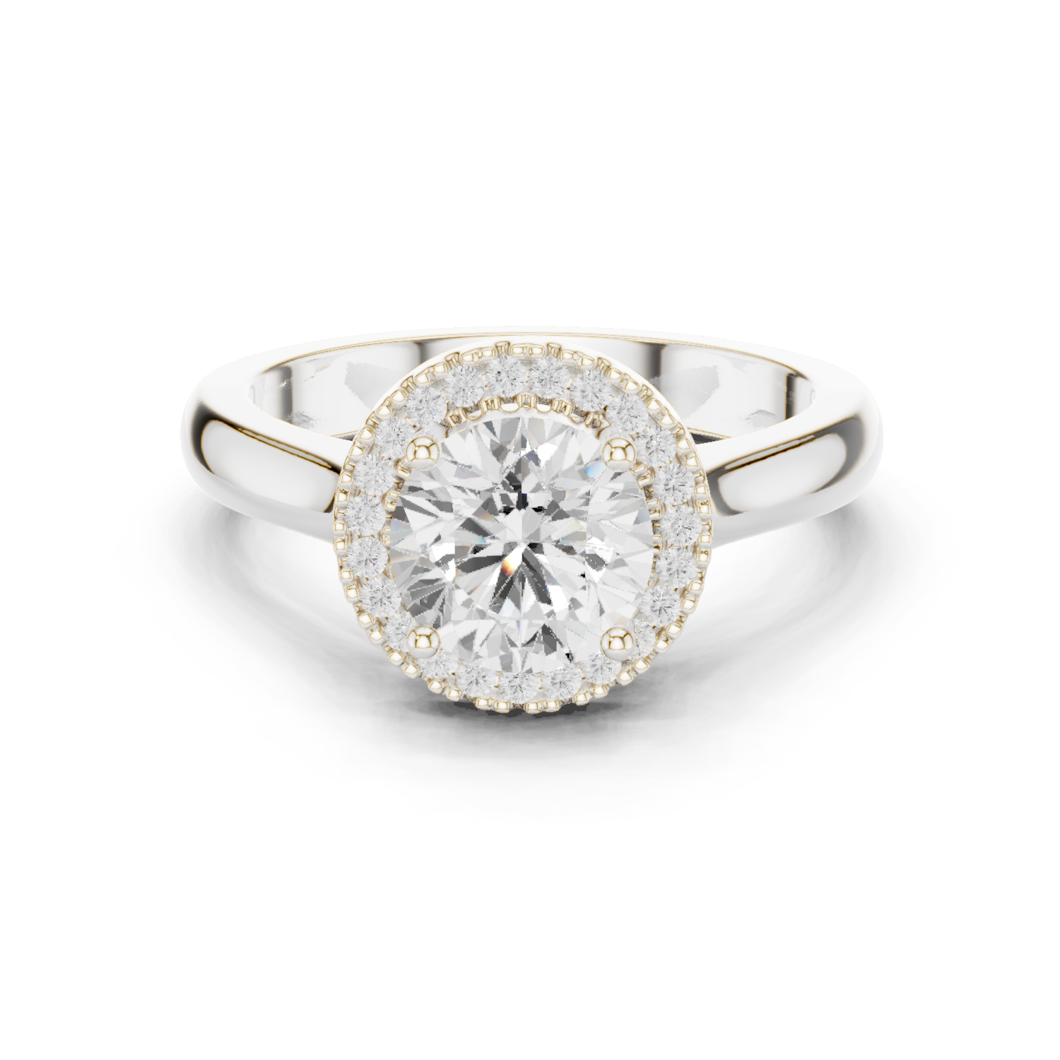 Round Halo Lab Grown Diamond Ring