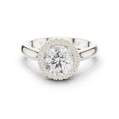 Round Halo Lab Grown Diamond Ring