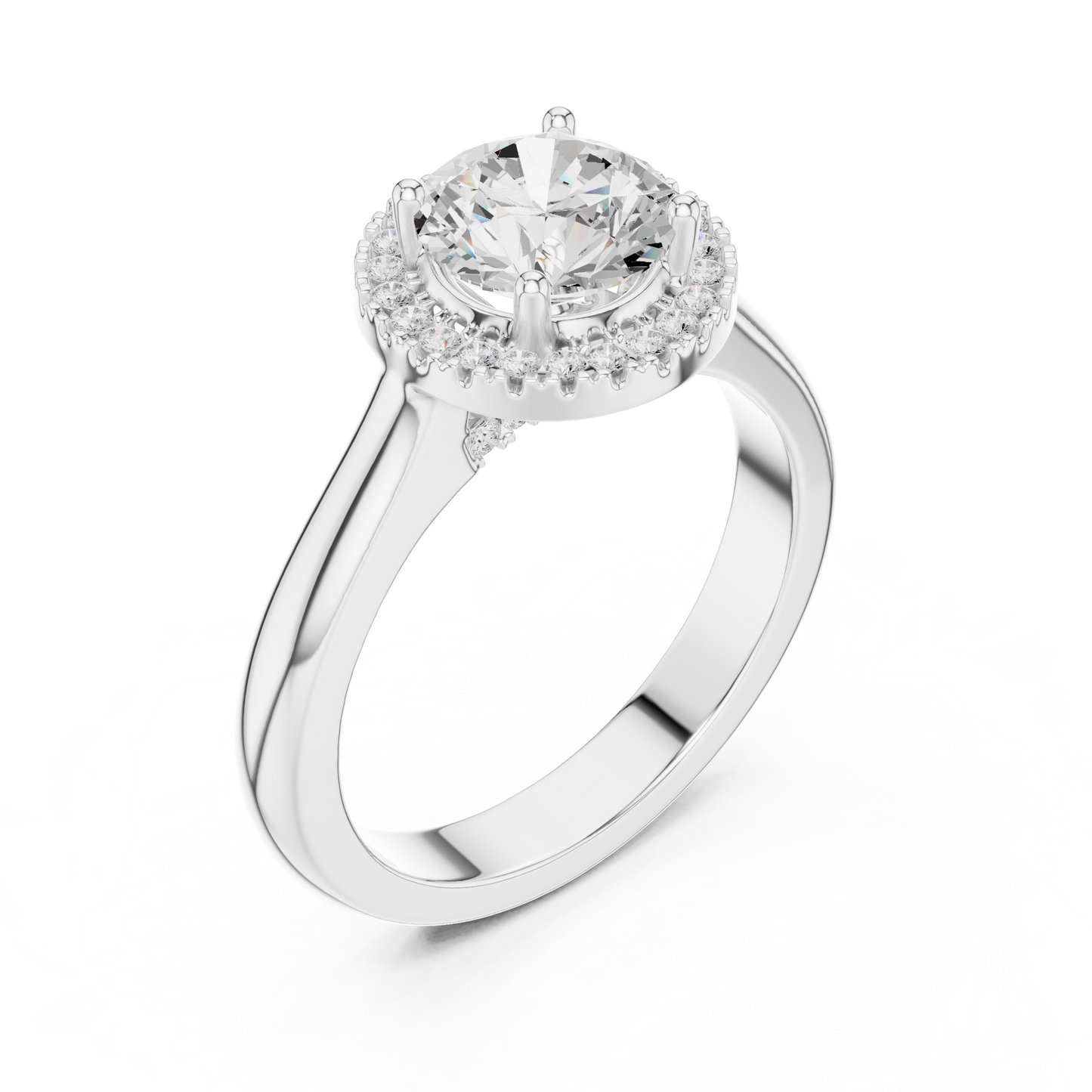 Round Halo Lab Grown Diamond Ring
