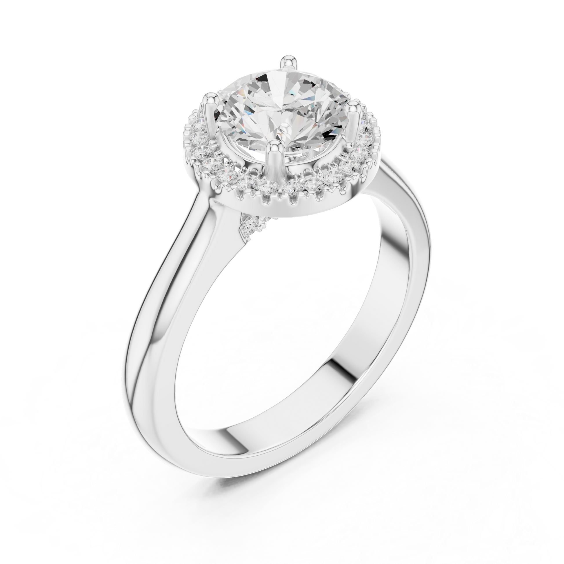 Round Halo Lab Grown Diamond Ring
