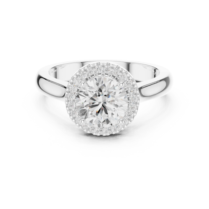 Round Halo Lab Grown Diamond Ring