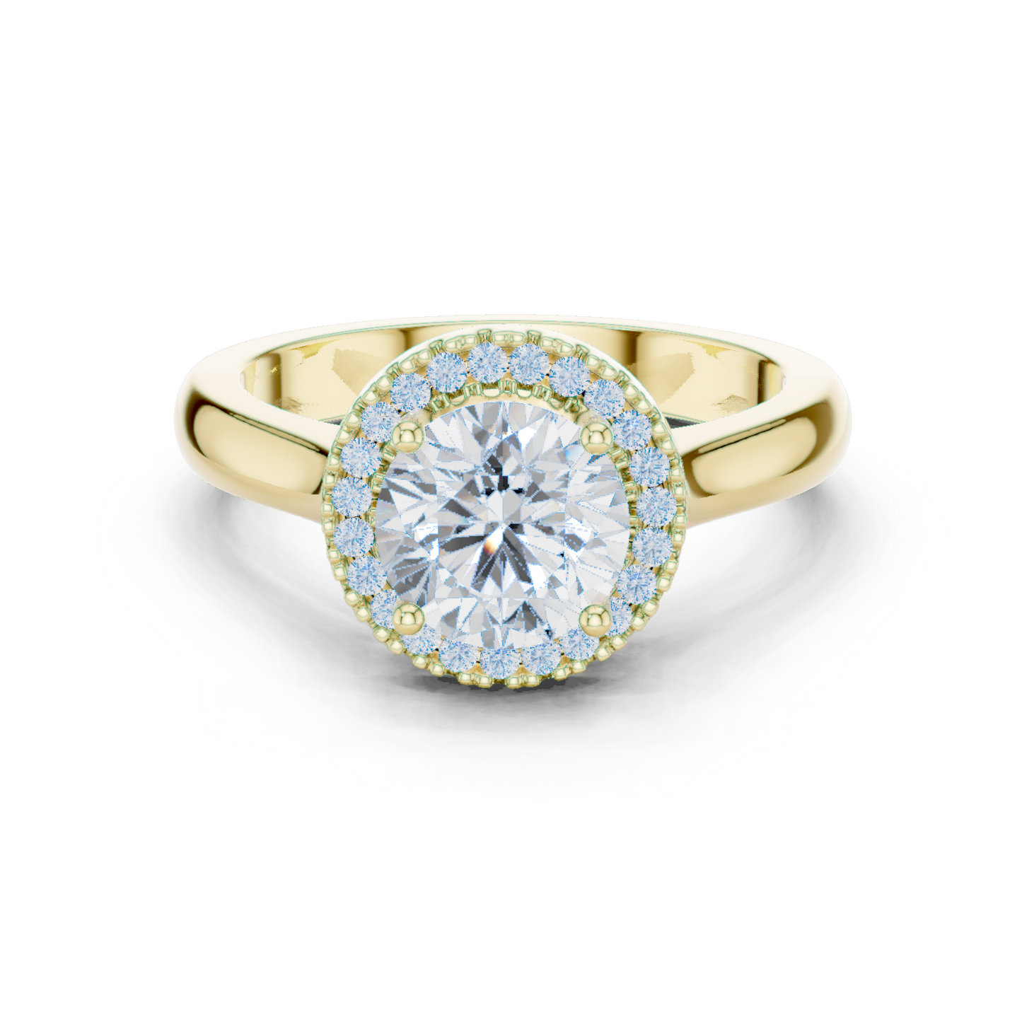 Round Halo Lab Grown Diamond Ring
