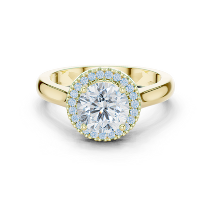 Round Halo Lab Grown Diamond Ring