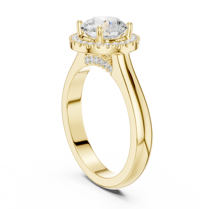 Round Halo Lab Grown Diamond Ring