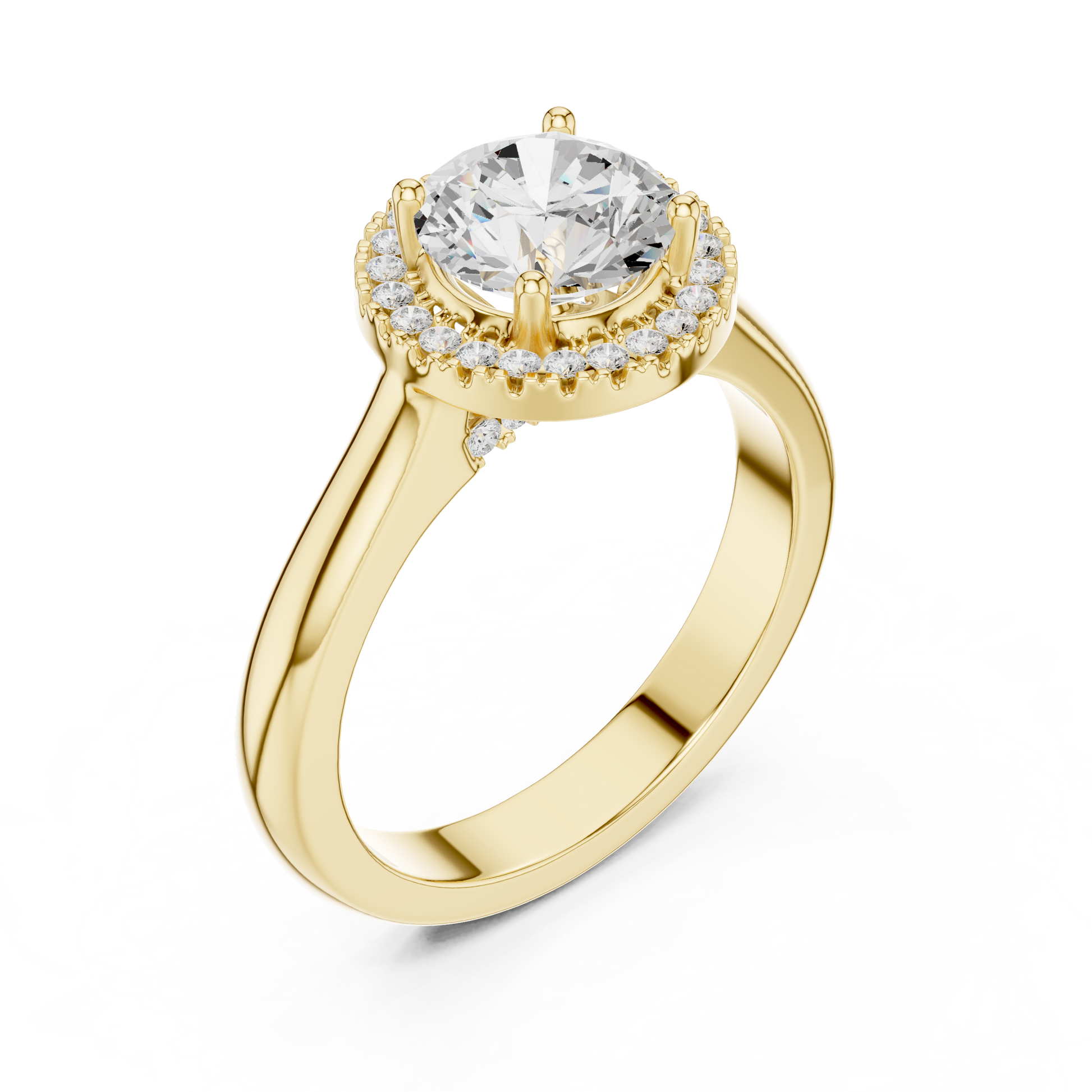 Round Halo Lab Grown Diamond Ring