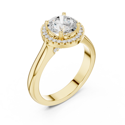 Round Halo Lab Grown Diamond Ring