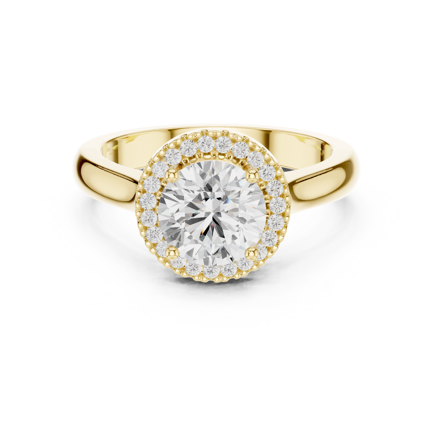 Round Halo Lab Grown Diamond Ring