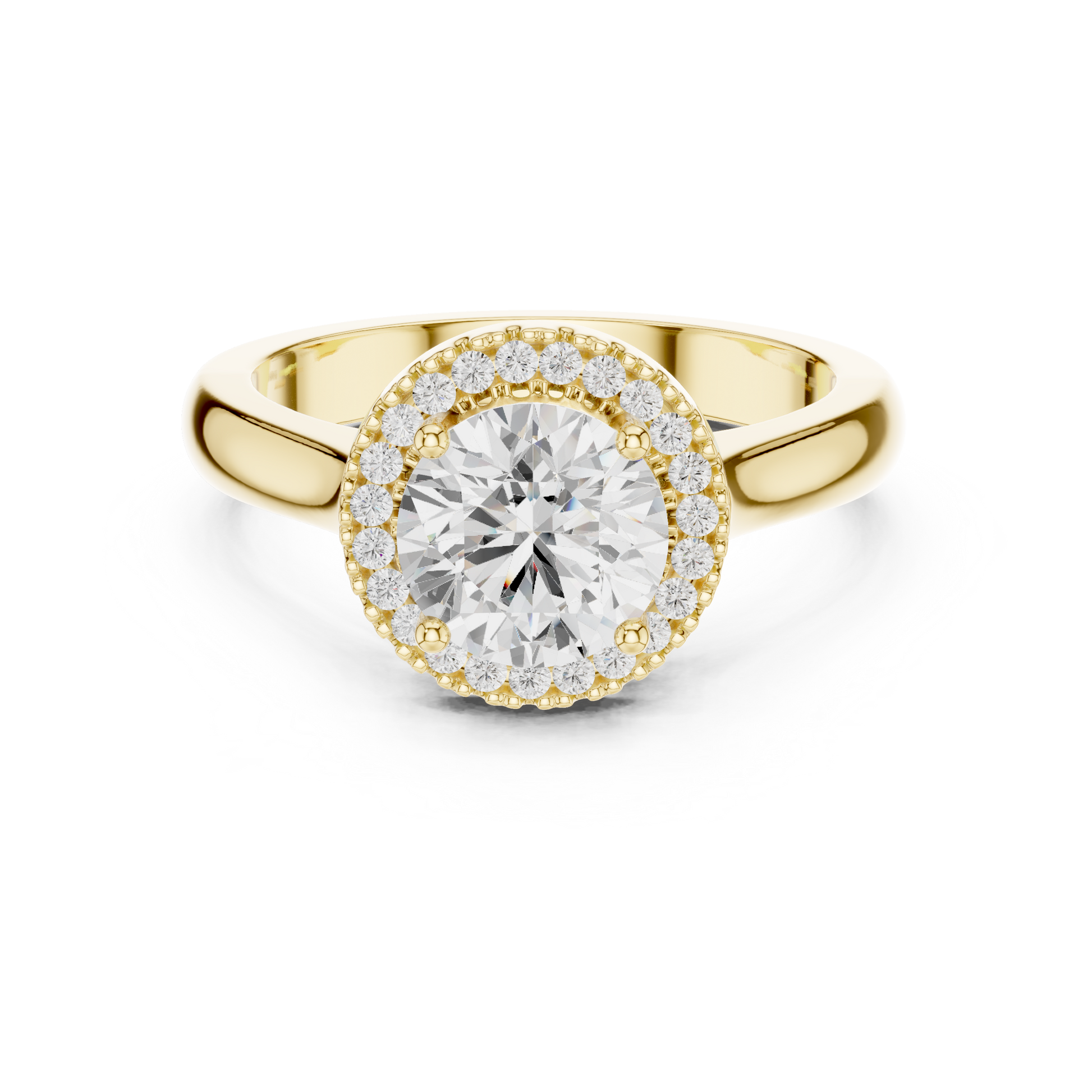Round Halo Lab Grown Diamond Ring