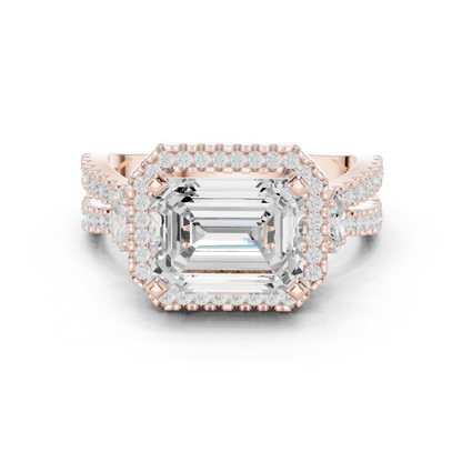 Mixed Shape Lab Grown Diamond Halo Ring