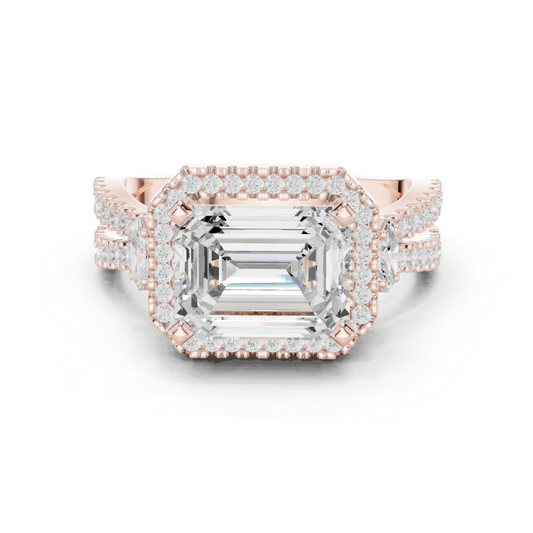 Mixed Shape Lab Grown Diamond Halo Ring