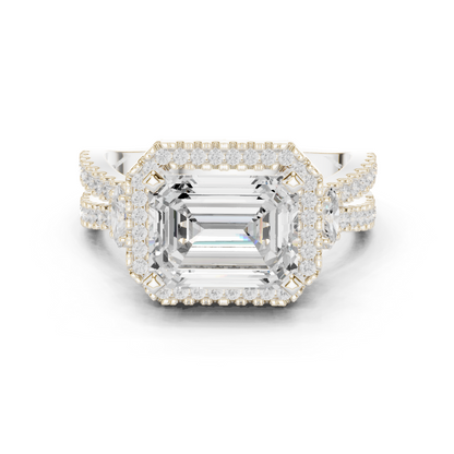 Mixed Shape Lab Grown Diamond Halo Ring