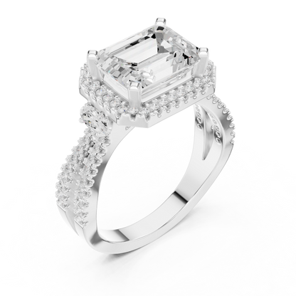 Mixed Shape Lab Grown Diamond Halo Ring