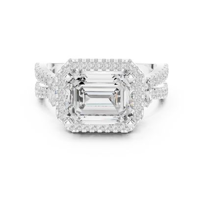 Mixed Shape Lab Grown Diamond Halo Ring