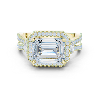 Mixed Shape Lab Grown Diamond Halo Ring