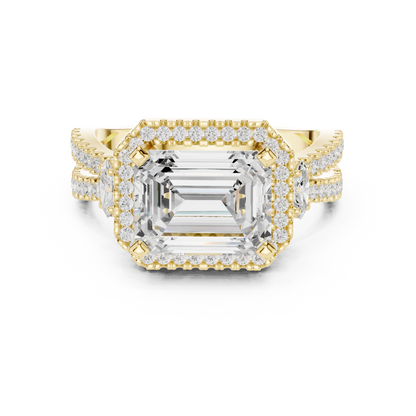 Mixed Shape Lab Grown Diamond Halo Ring