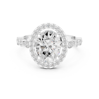 Mixed Shape Lab Grown Diamond Halo Ring