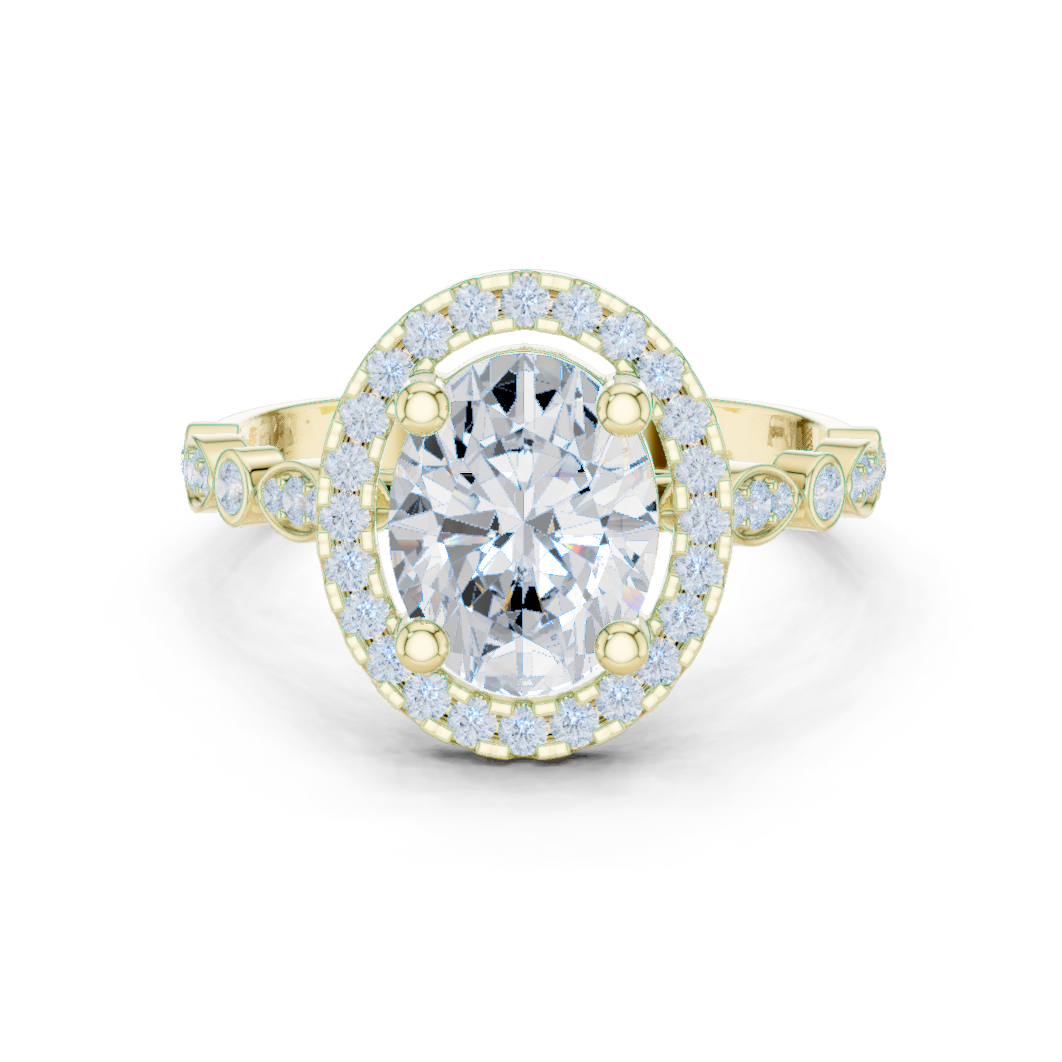 Mixed Shape Lab Grown Diamond Halo Ring