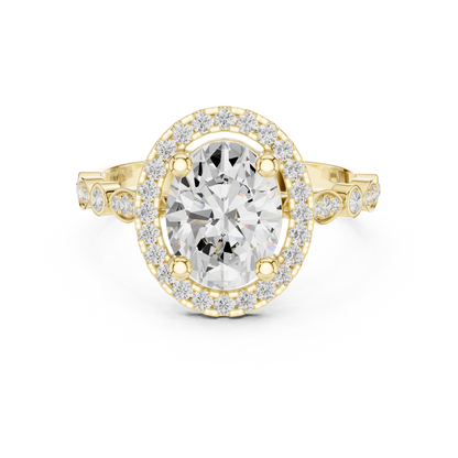 Mixed Shape Lab Grown Diamond Halo Ring