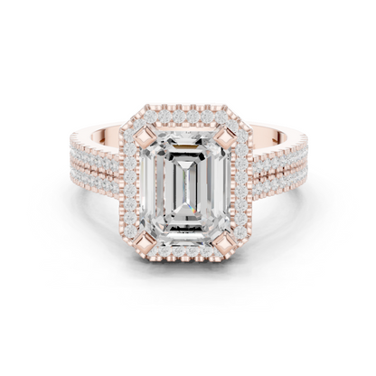 Mixed Shape Lab Grown Diamond Halo Ring