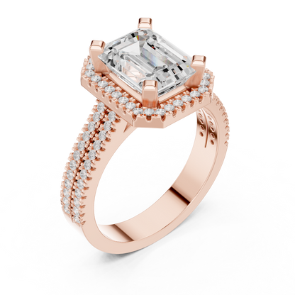 Mixed Shape Lab Grown Diamond Halo Ring