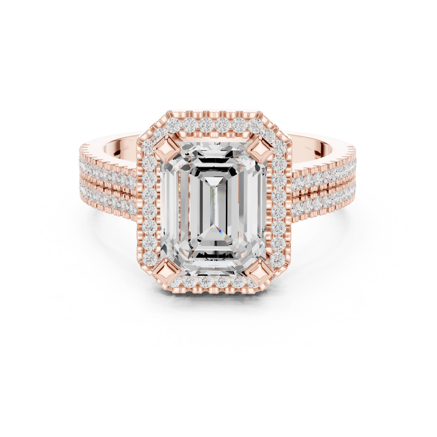 Mixed Shape Lab Grown Diamond Halo Ring