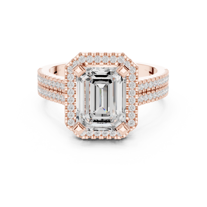 Mixed Shape Lab Grown Diamond Halo Ring