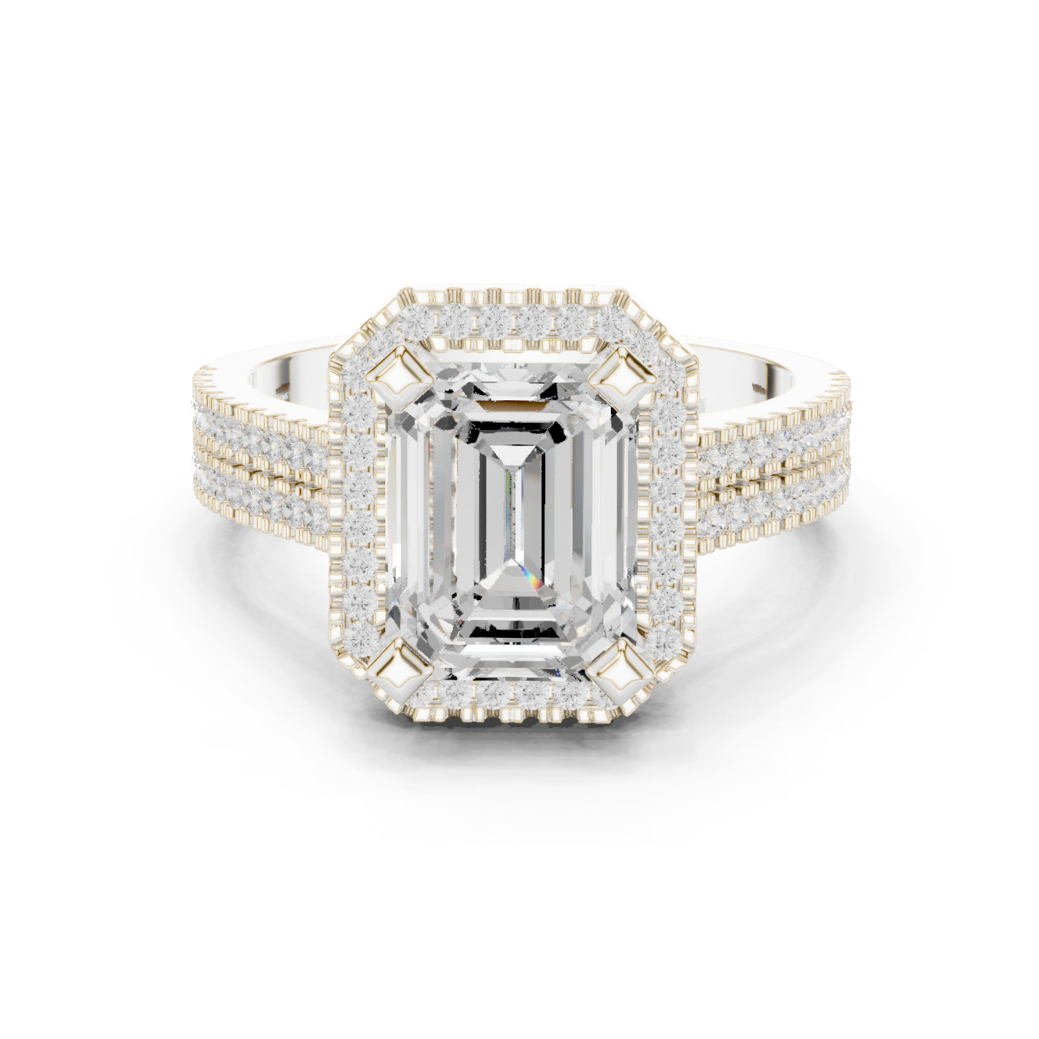 Mixed Shape Lab Grown Diamond Halo Ring