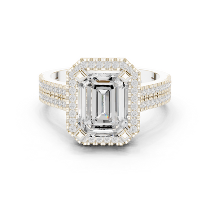 Mixed Shape Lab Grown Diamond Halo Ring