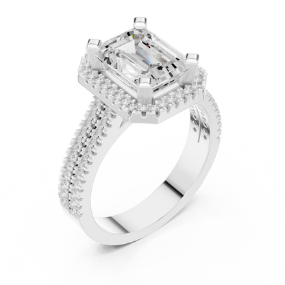 Mixed Shape Lab Grown Diamond Halo Ring