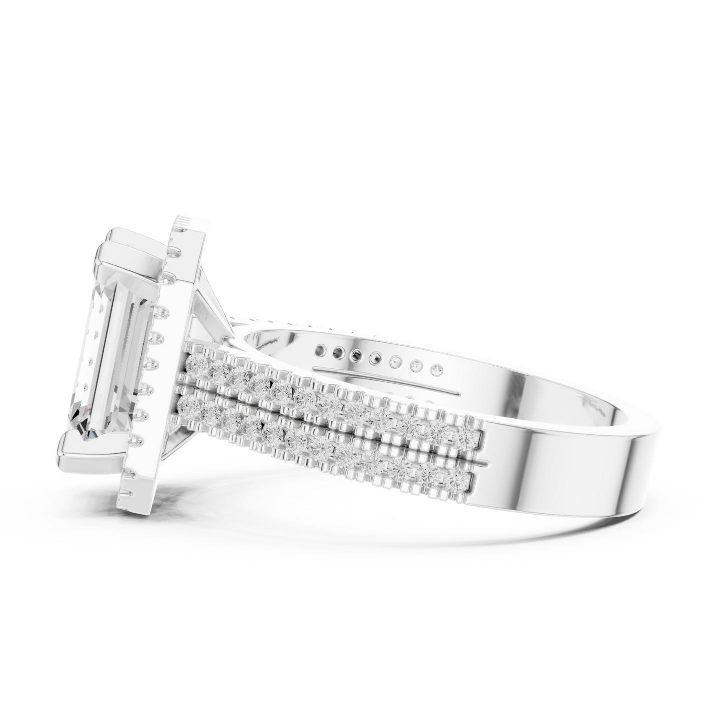 Mixed Shape Lab Grown Diamond Halo Ring