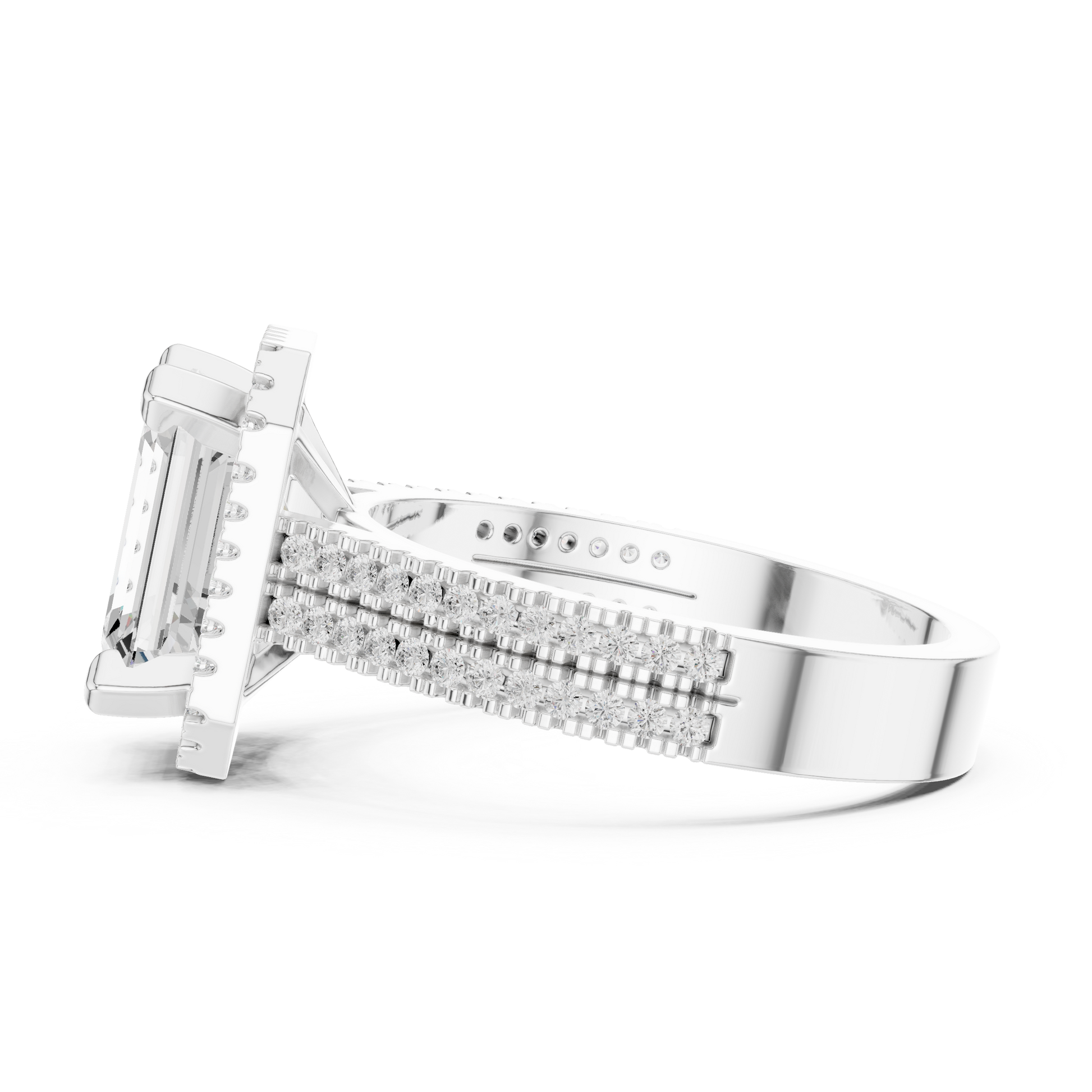 Mixed Shape Lab Grown Diamond Halo Ring