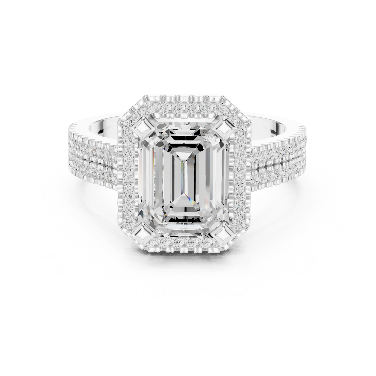 Mixed Shape Lab Grown Diamond Halo Ring