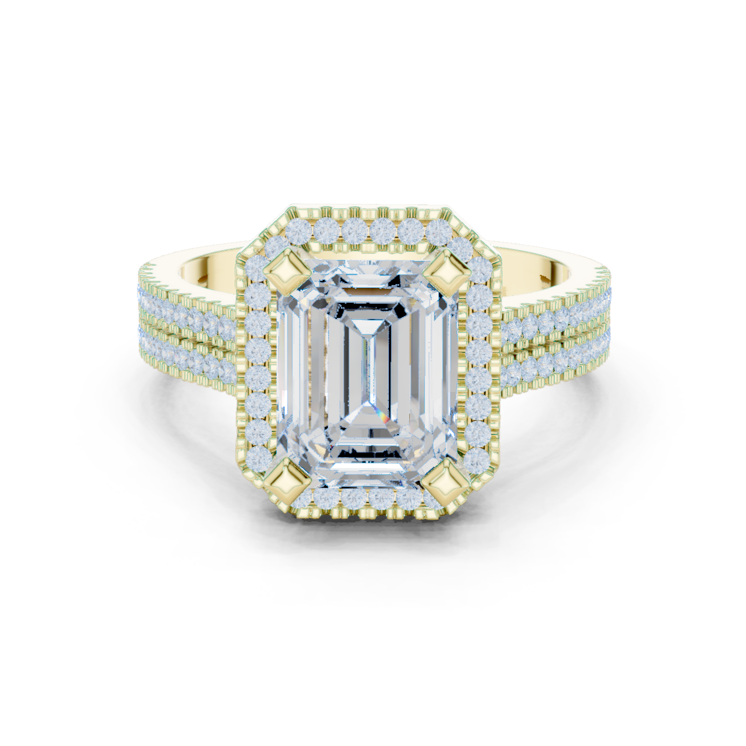 Mixed Shape Lab Grown Diamond Halo Ring
