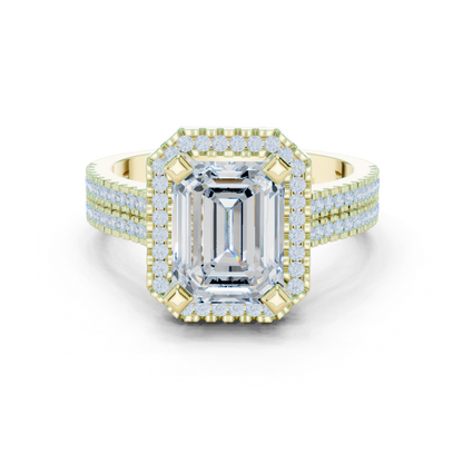 Mixed Shape Lab Grown Diamond Halo Ring